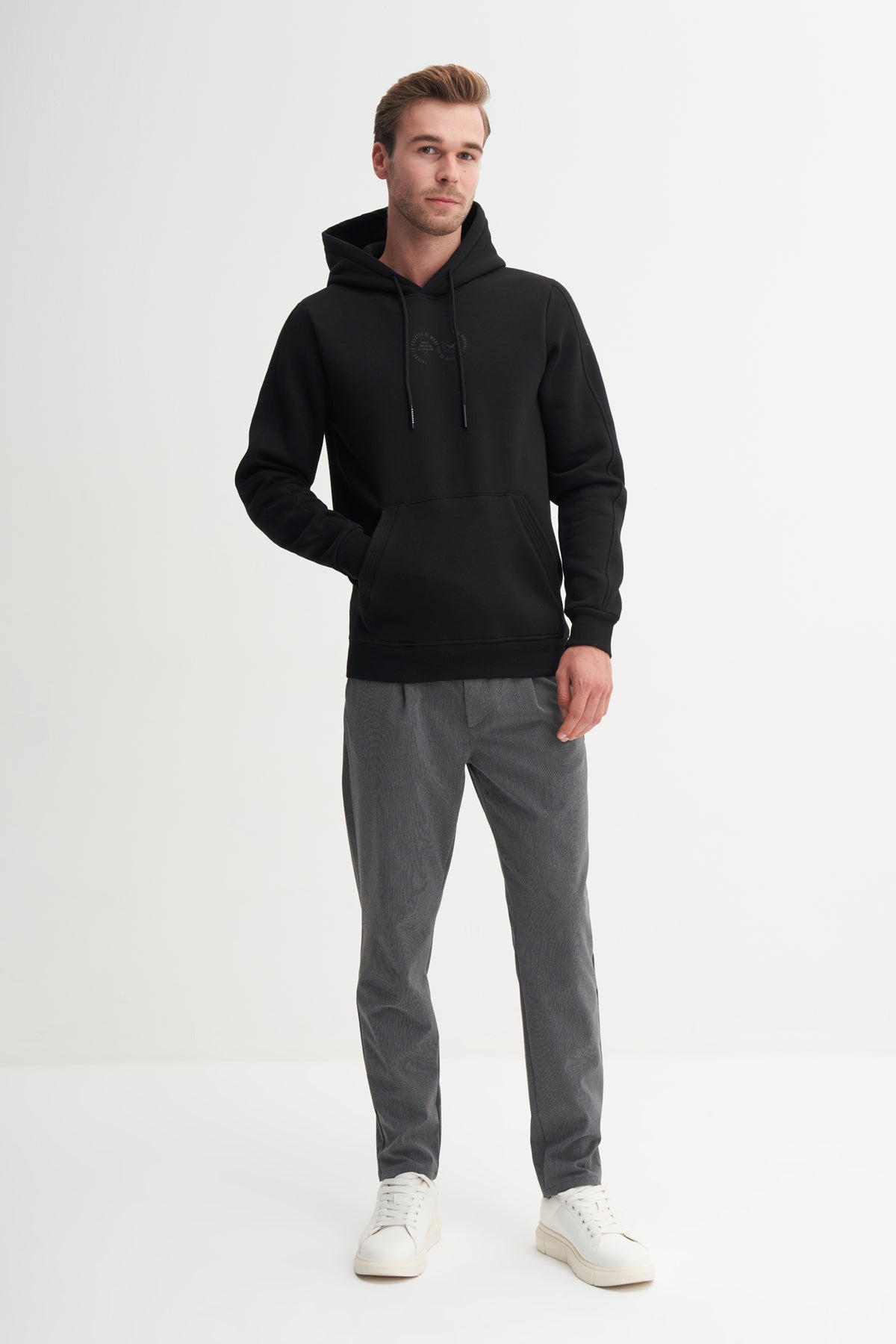 Hooded Cotton-Blend Regular Fit Sweat
