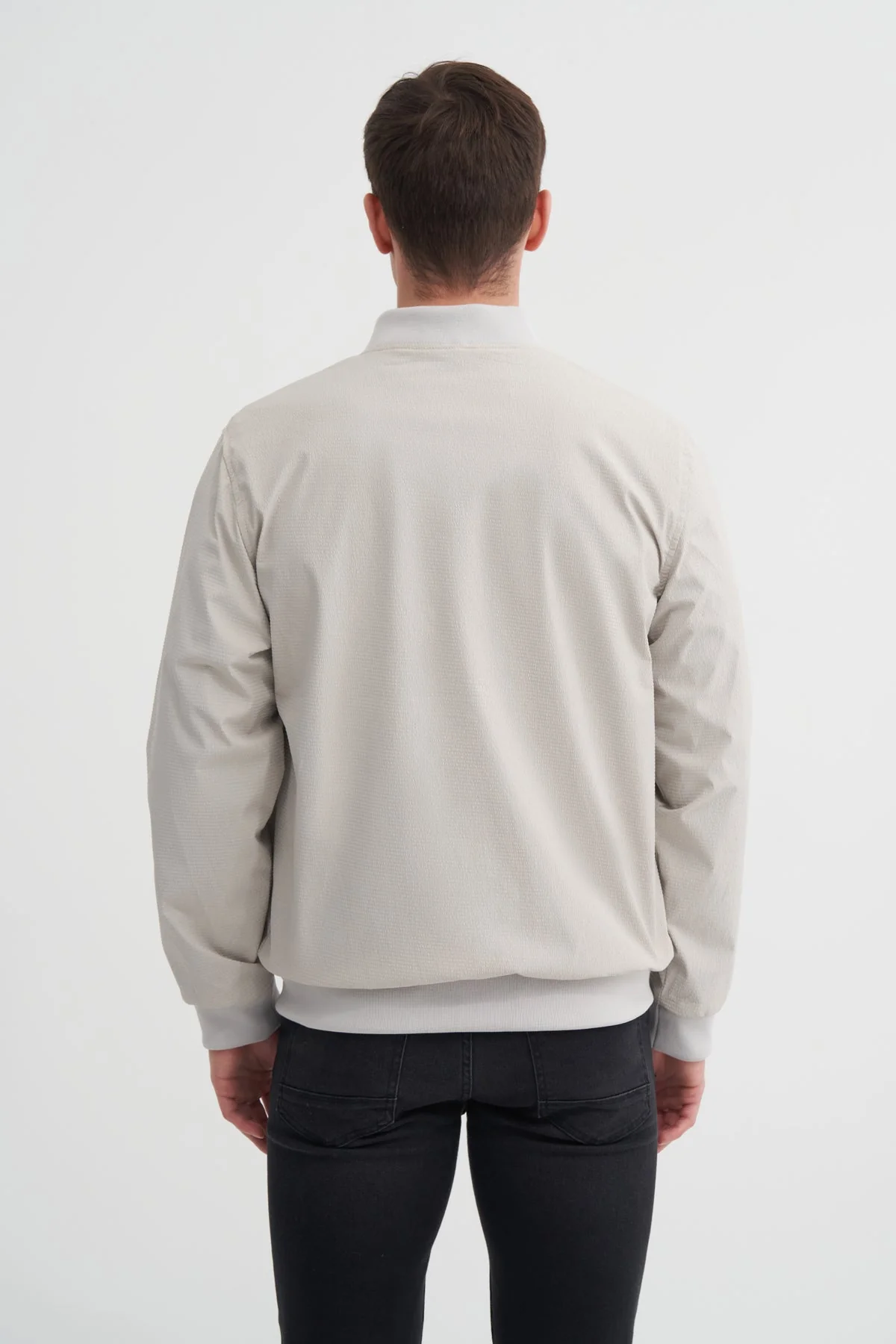 Regular Fit College Collar Woven Jacket