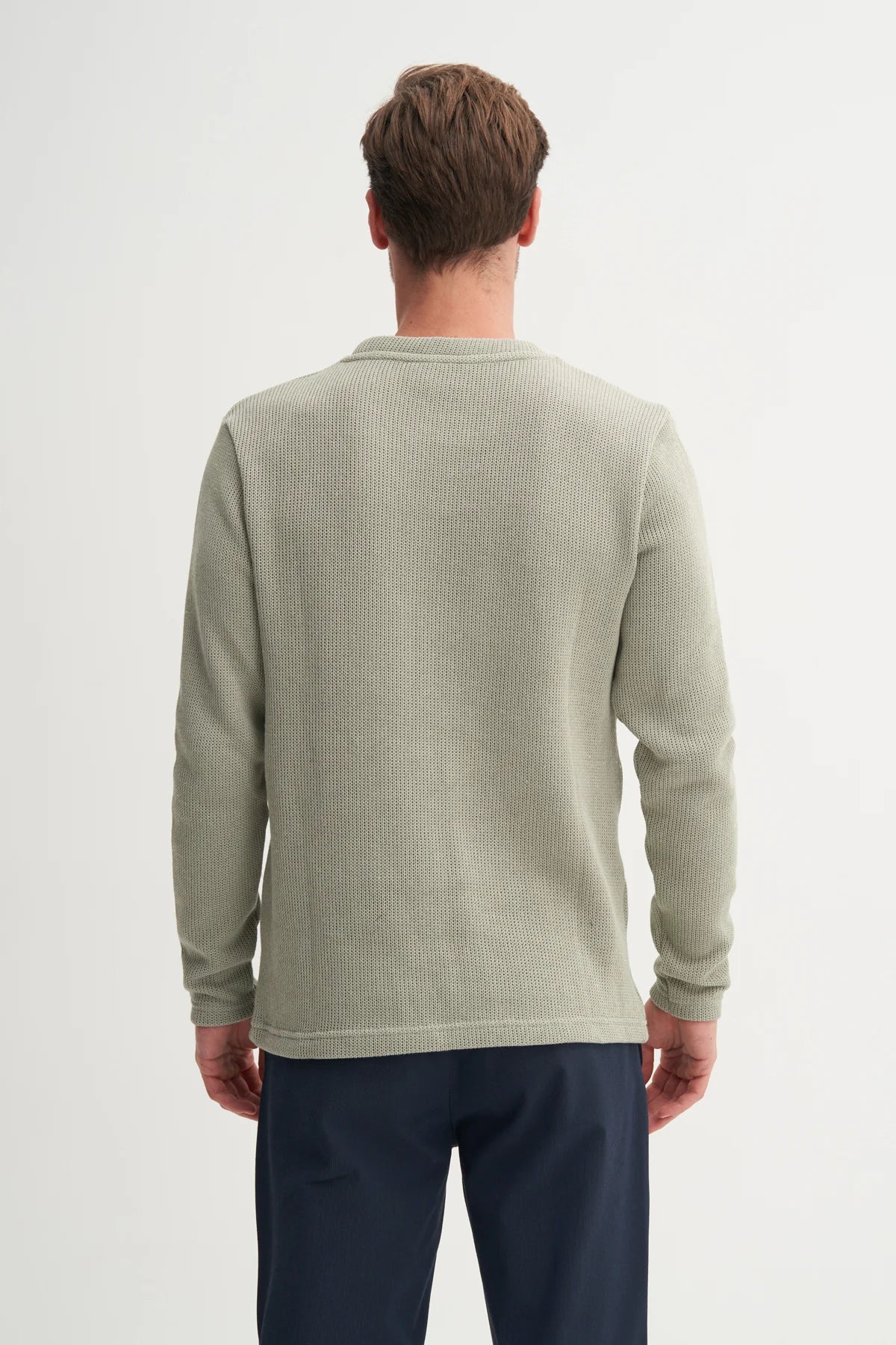 Selenic Knit Cotton Blend Regular Fit Sweatshirt