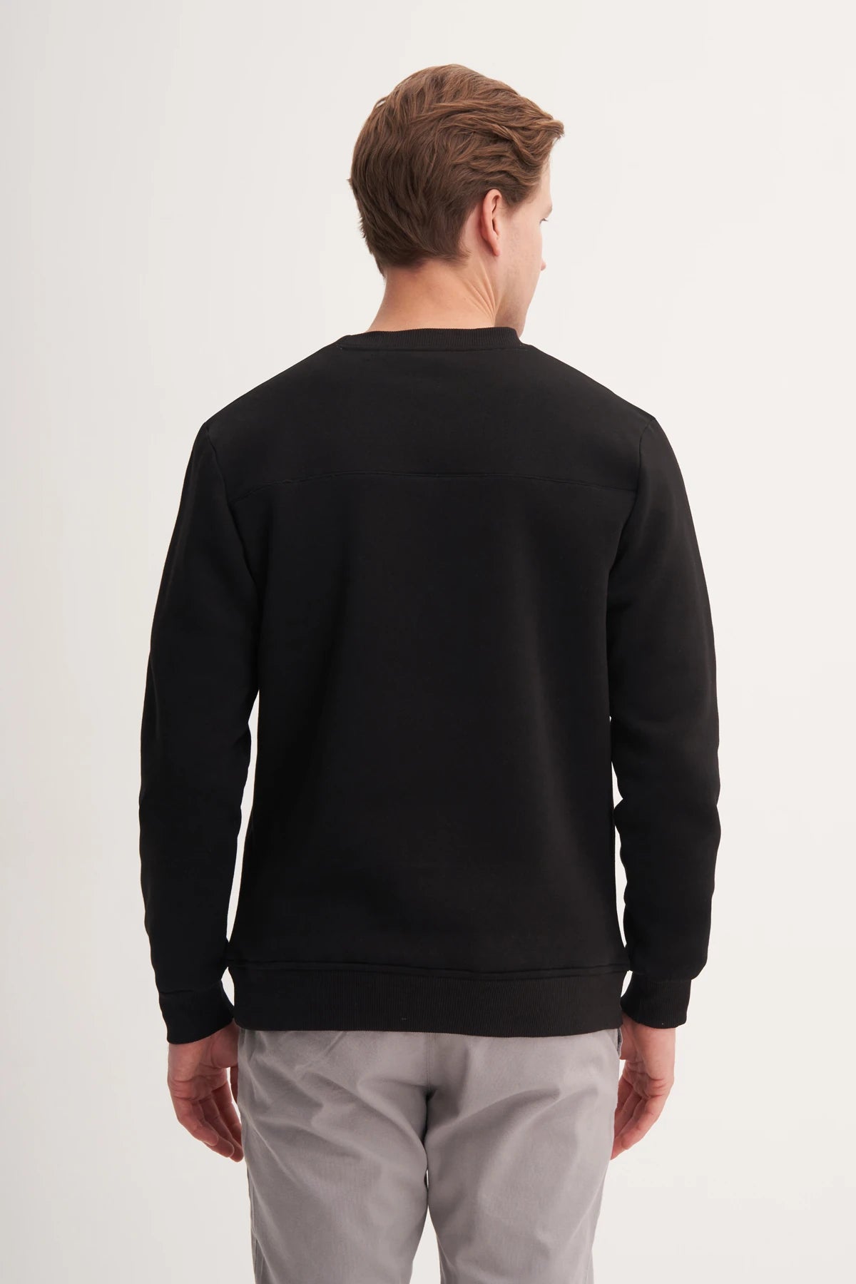 Selenic Knit Cotton Blend Regular Fit Sweatshirt