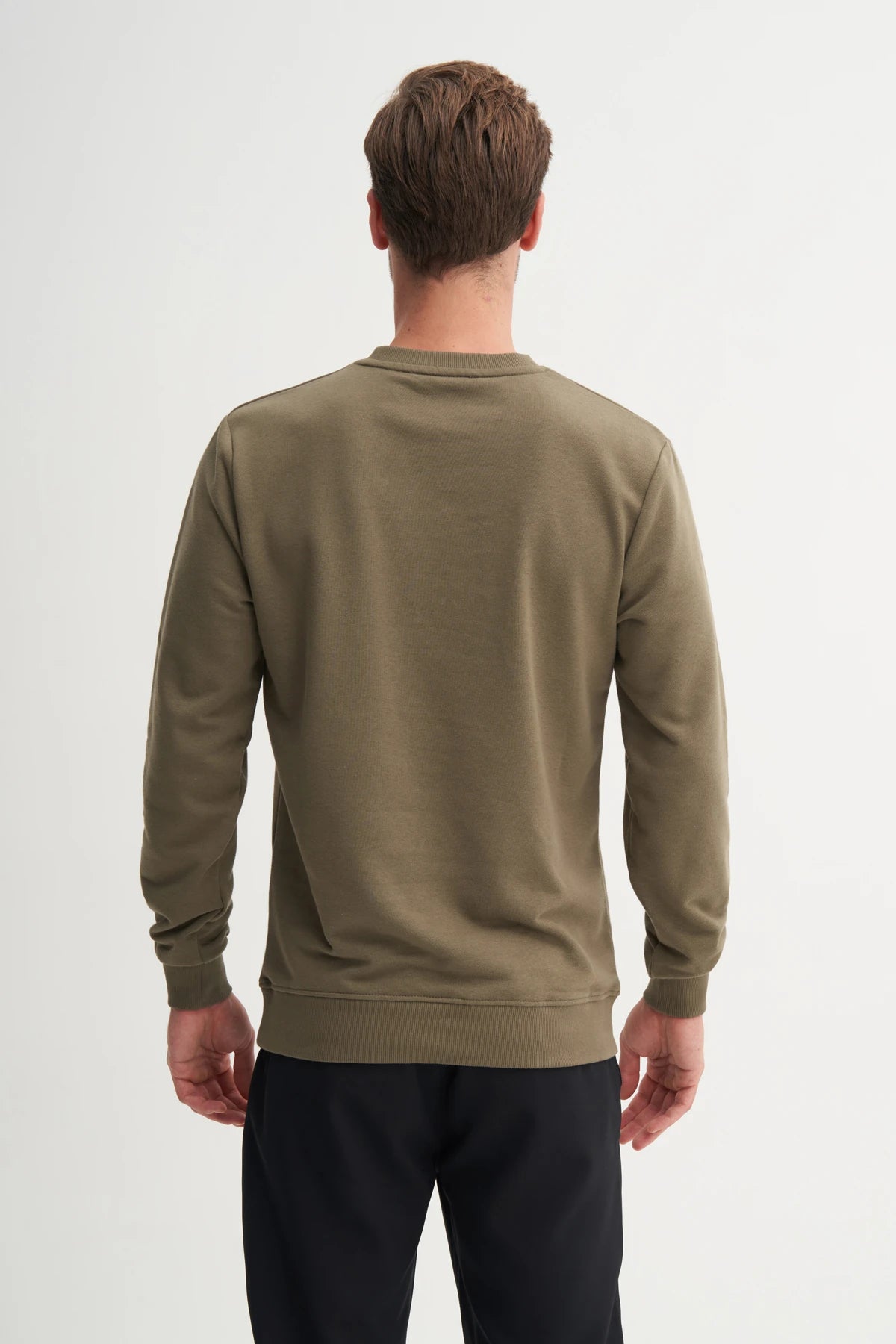 Slim Fit Seasonal 3 Thread Cotton Blend Sweatshirt