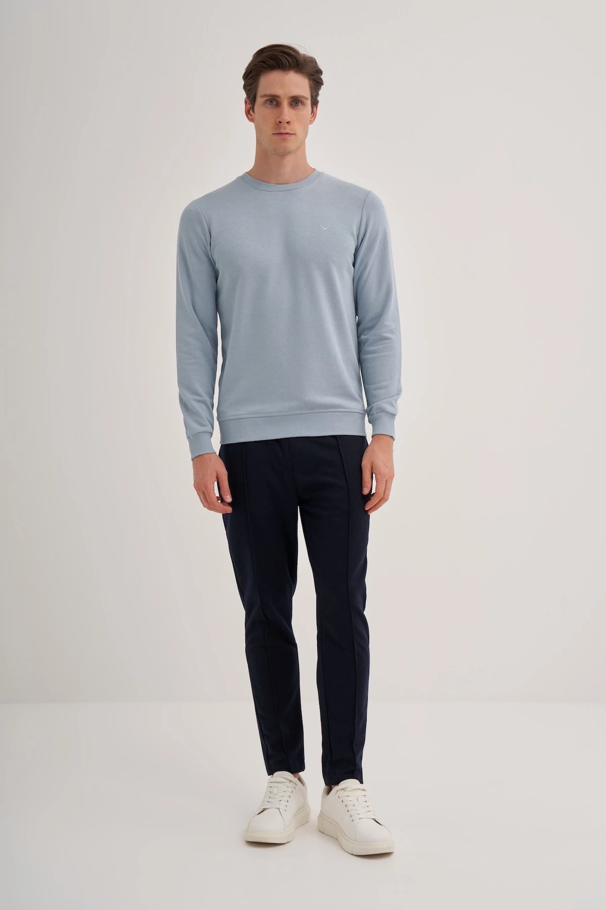 Slim Fit Seasonal 3 Thread Cotton Blend Sweatshirt