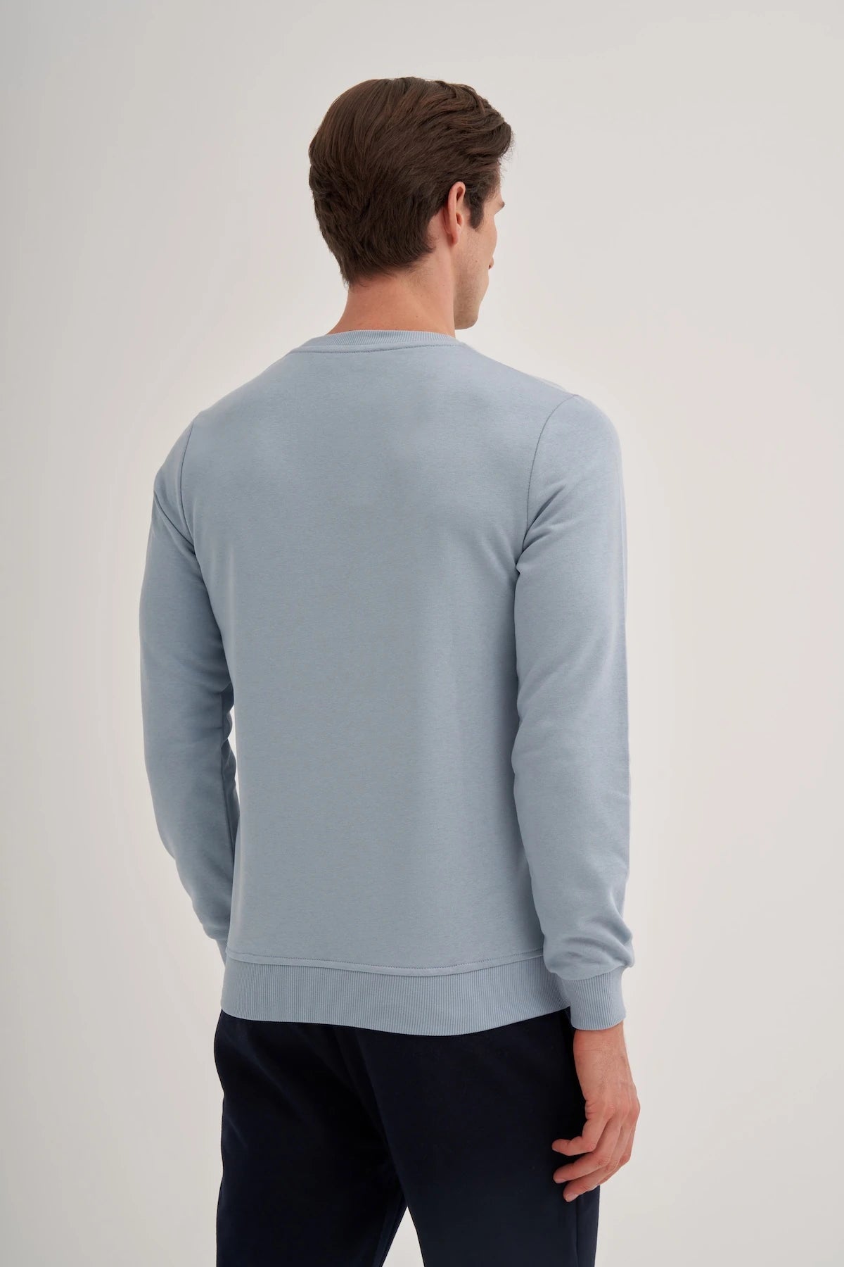 Slim Fit Seasonal 3 Thread Cotton Blend Sweatshirt