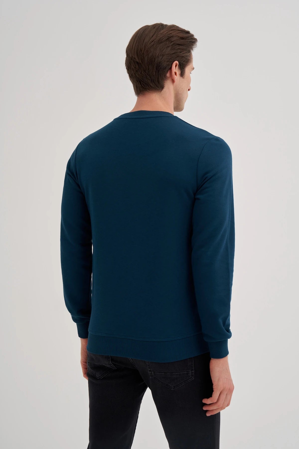 Slim Fit Seasonal 3 Thread Cotton Blend Sweatshirt