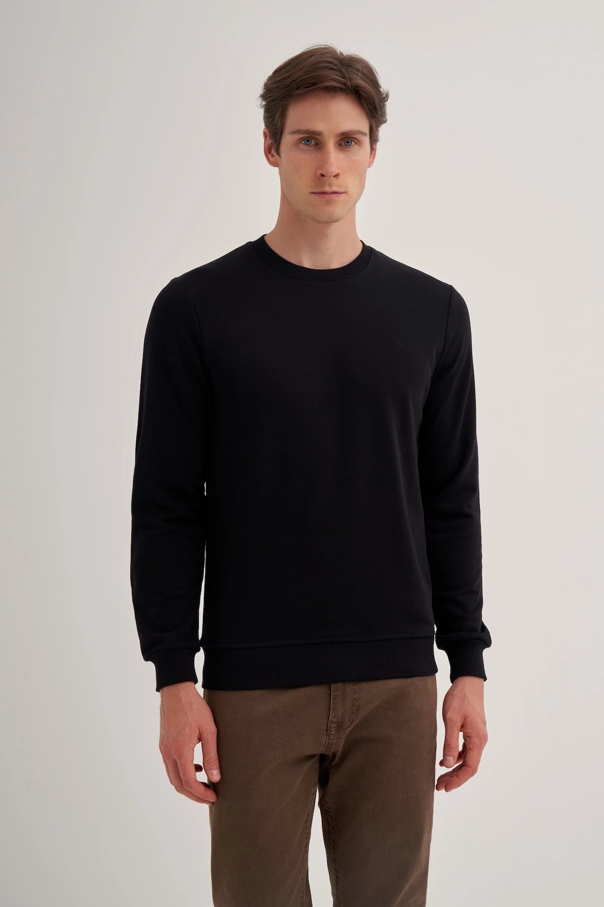 Slim Fit Seasonal 3 Thread Cotton Blend Sweatshirt