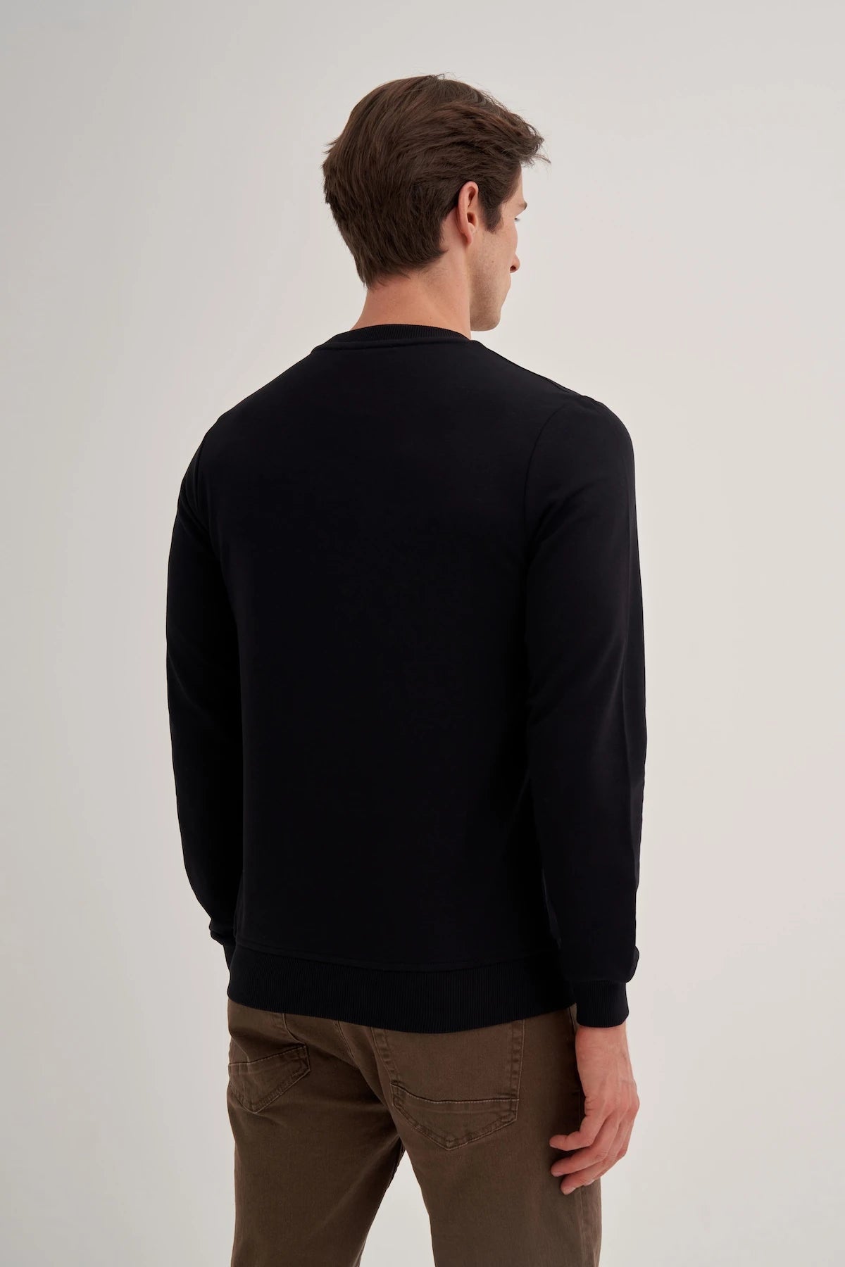 Slim Fit Seasonal 3 Thread Cotton Blend Sweatshirt