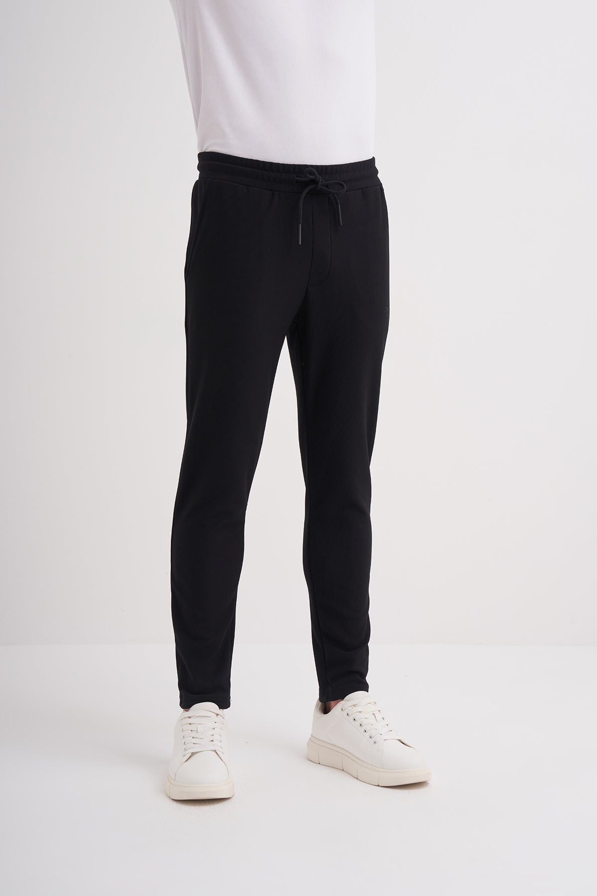Regular Fit Vertical Striped Single Jersey Sweatpants
