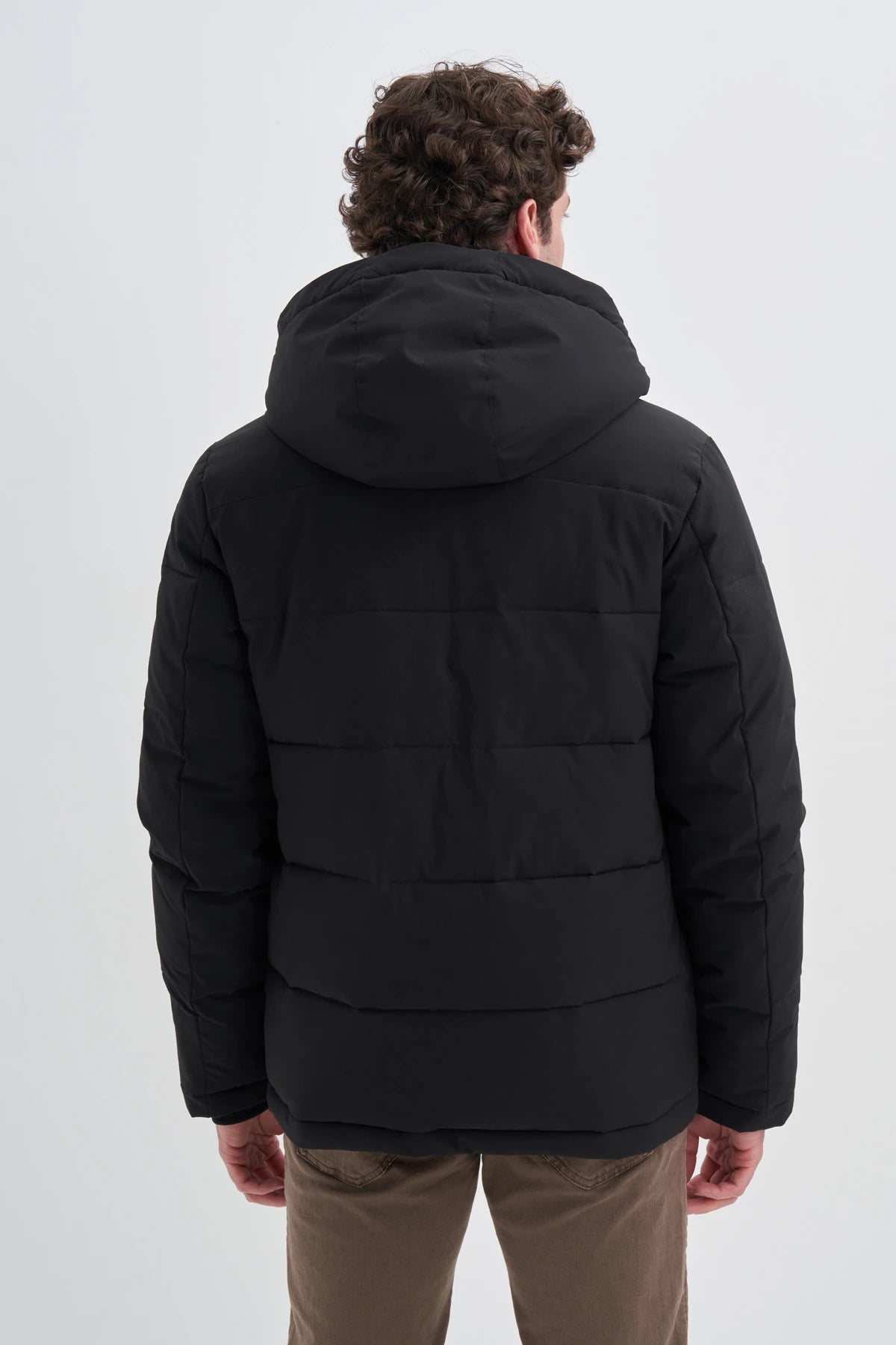 Hooded Puffer Outerwear Polyester Shell Regular Fit Jacket