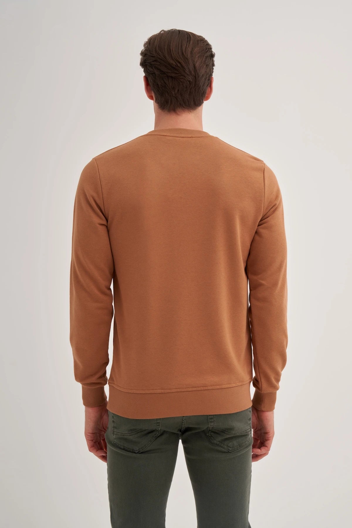 Printed Cotton Blend Slim Fit Sweatshirt