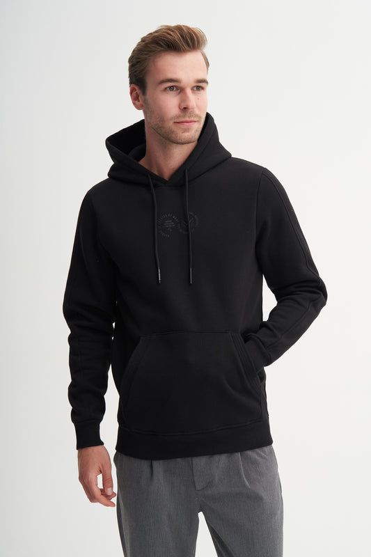 Hooded Cotton-Blend Regular Fit Sweat