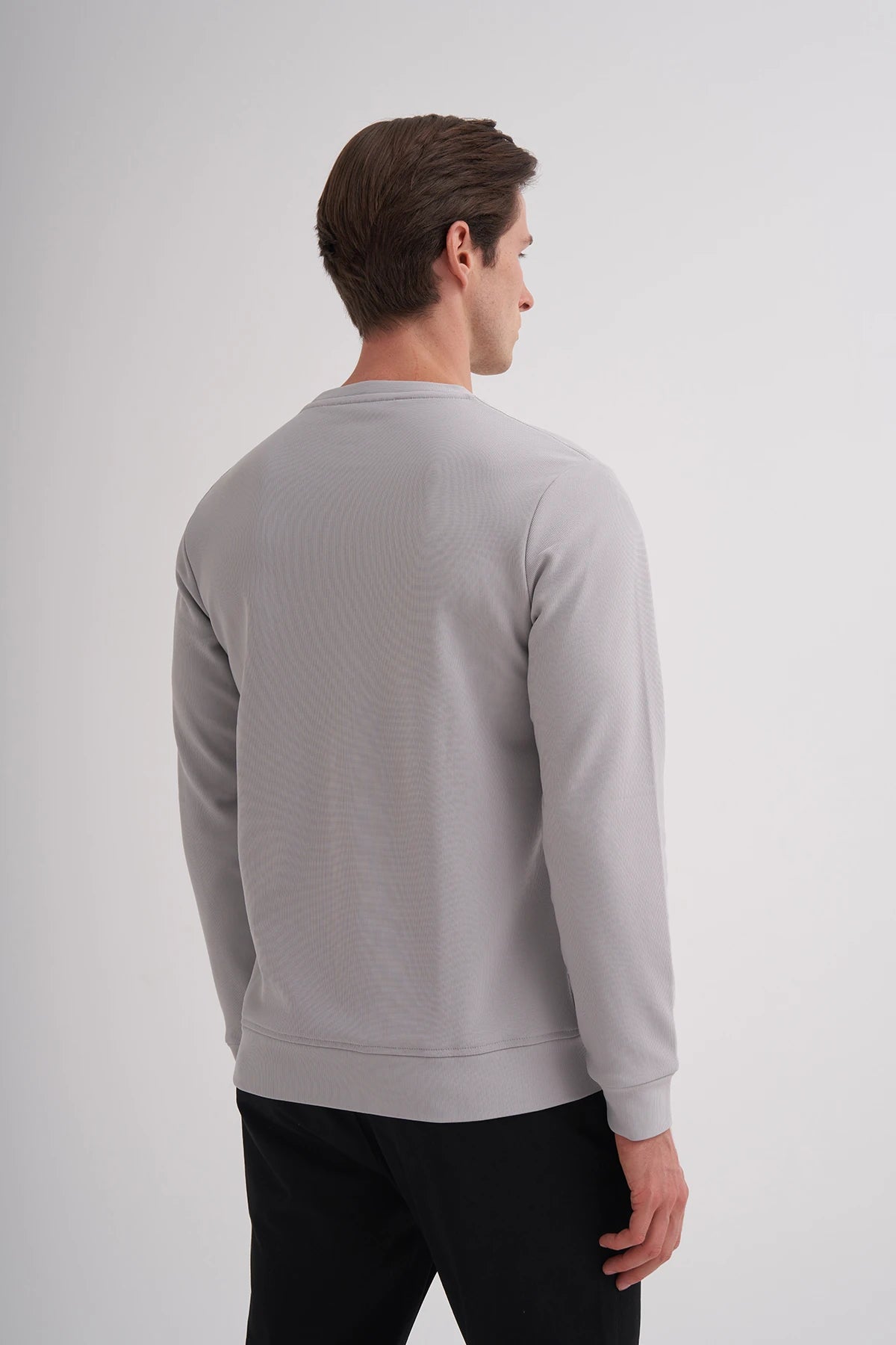 Slim Fit Vertical Jersey Fabric Sweatshirt