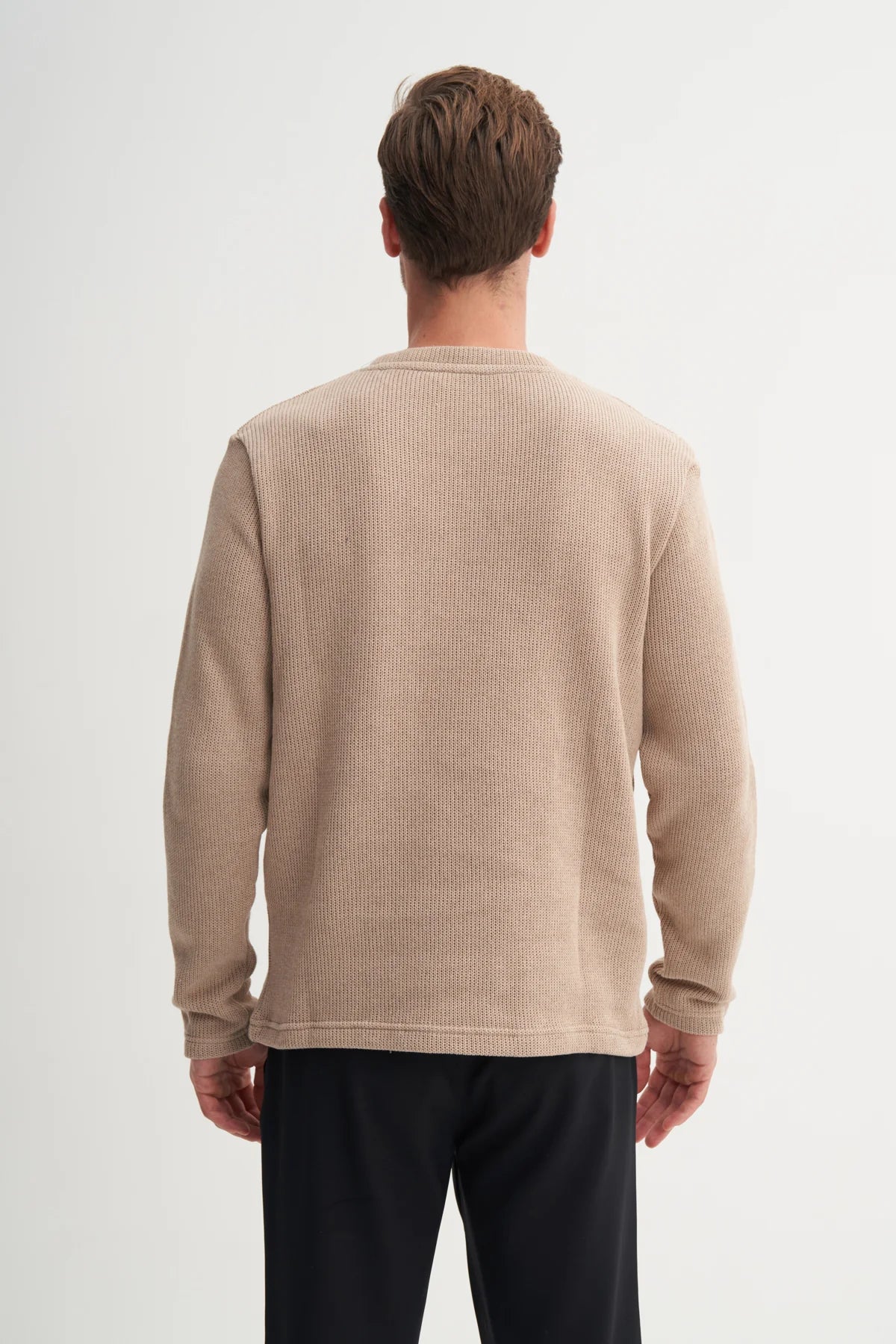 Selenic Knit Cotton Blend Regular Fit Sweatshirt