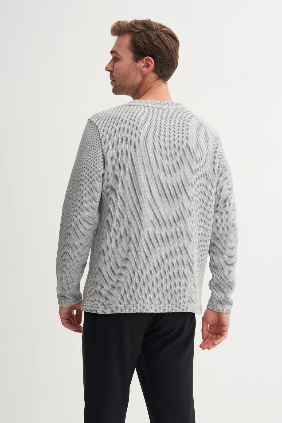 Selenic Knit Cotton Blend Regular Fit Sweatshirt