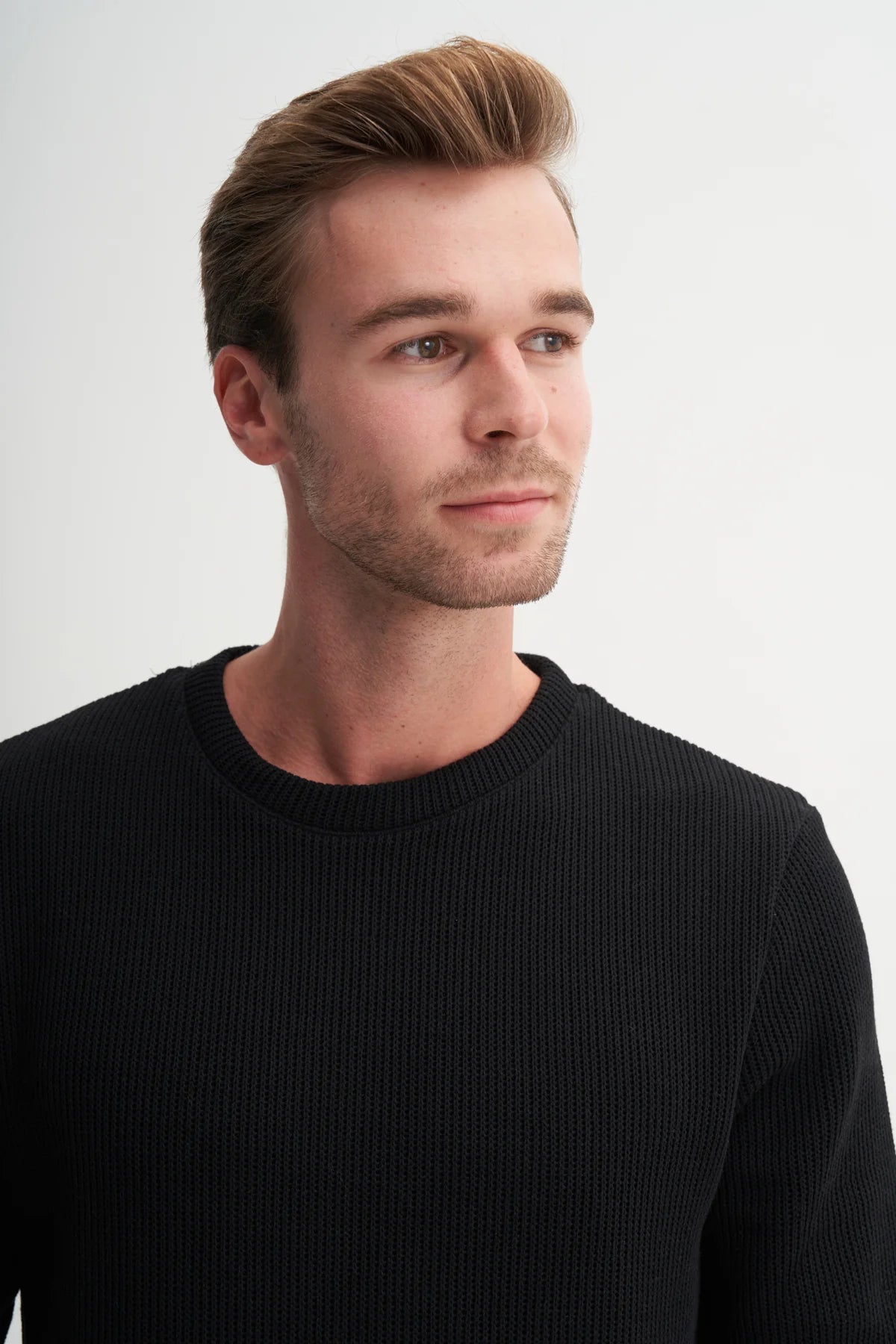 Selenic Knit Cotton Blend Regular Fit Sweatshirt