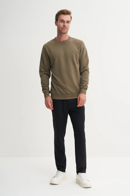Slim Fit Seasonal 3 Thread Cotton Blend Sweatshirt