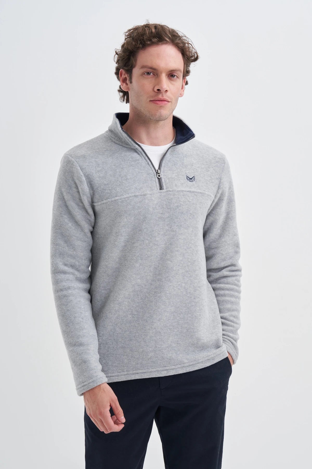 Half Turtleneck Thick Fleece Regular Fit Sweatshirt