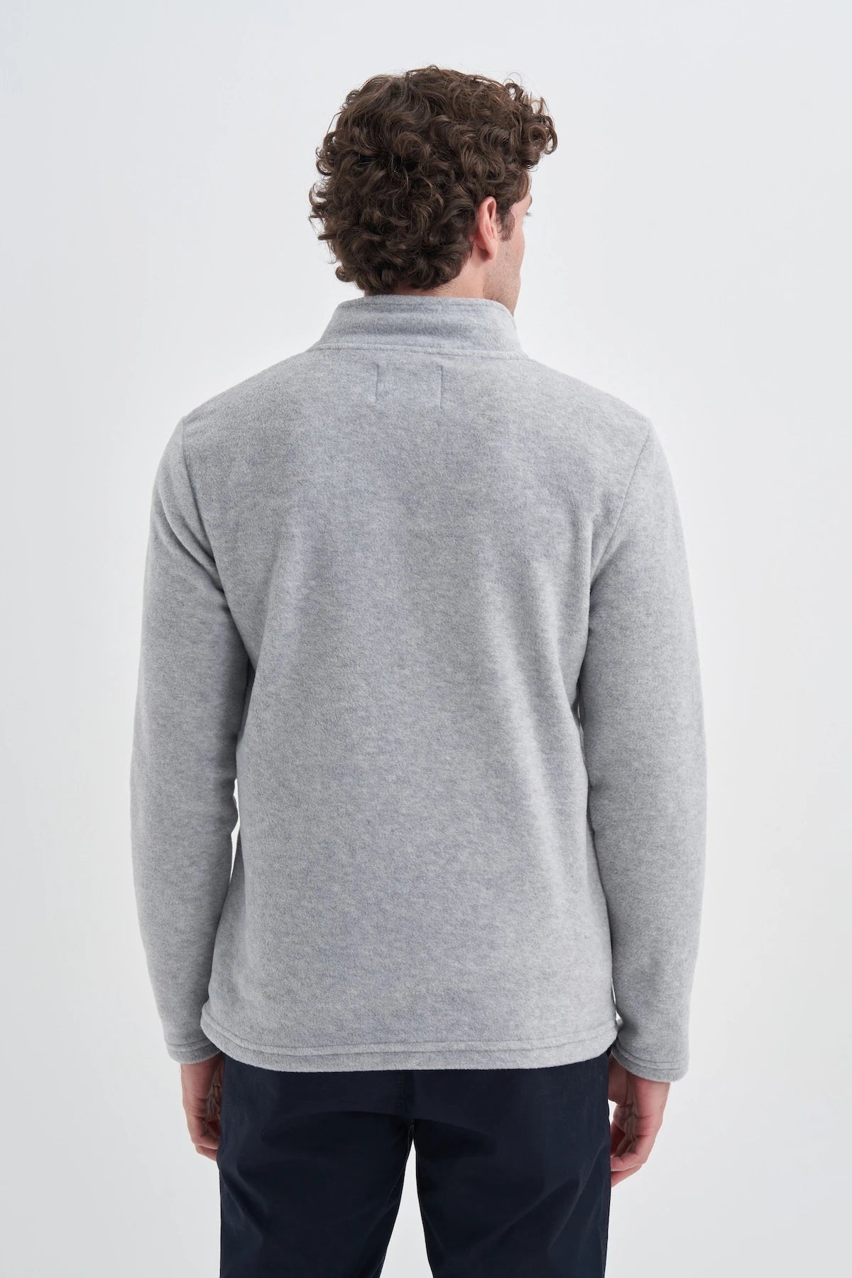 Half Turtleneck Thick Fleece Regular Fit Sweatshirt