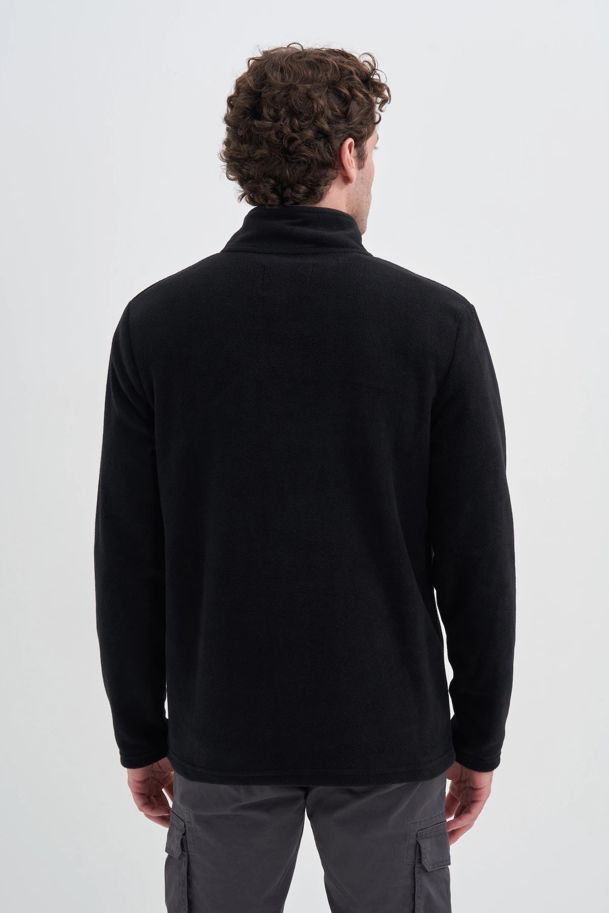 Half Turtleneck Thick Fleece Regular Fit Sweatshirt