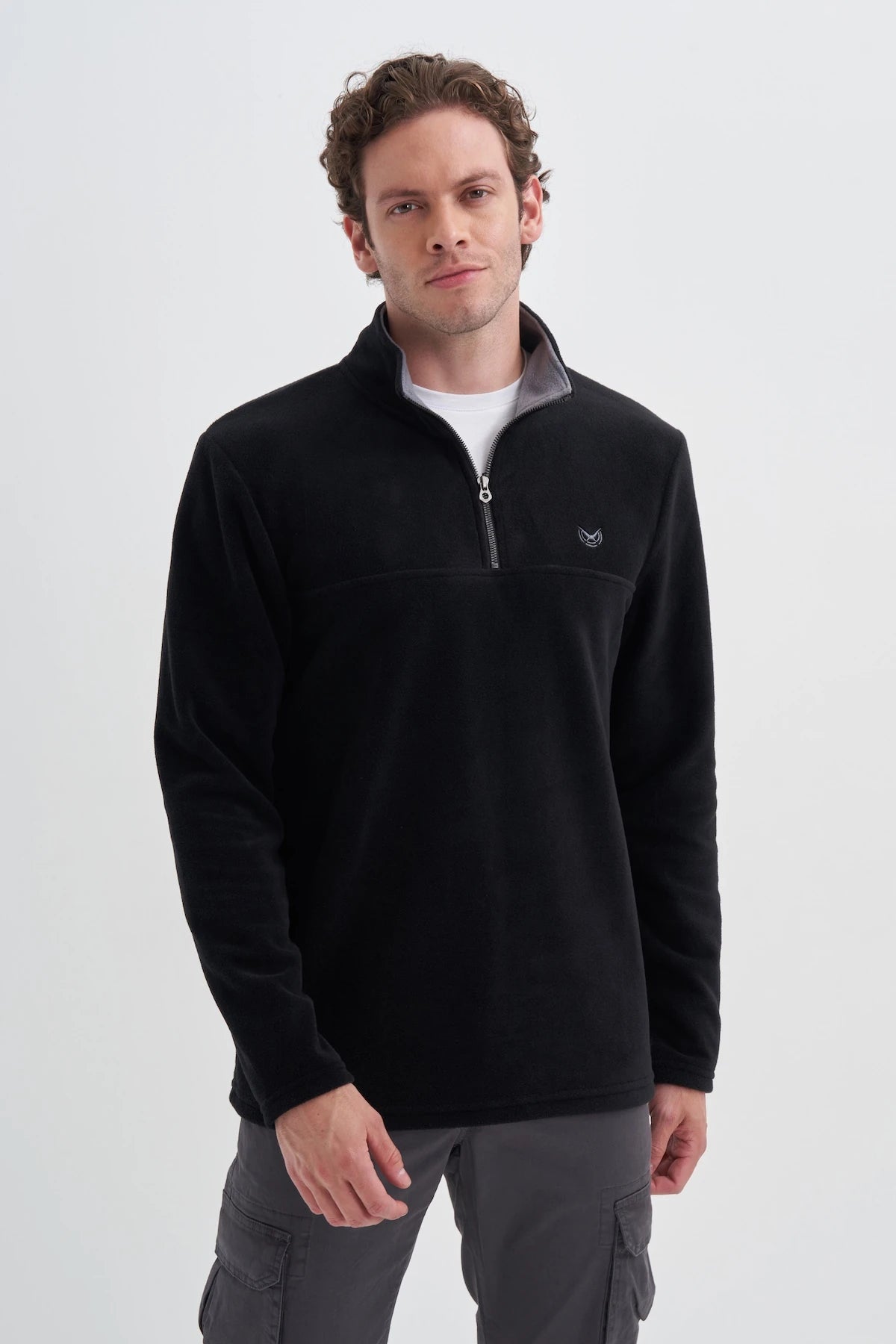 Half Turtleneck Thick Fleece Regular Fit Sweatshirt