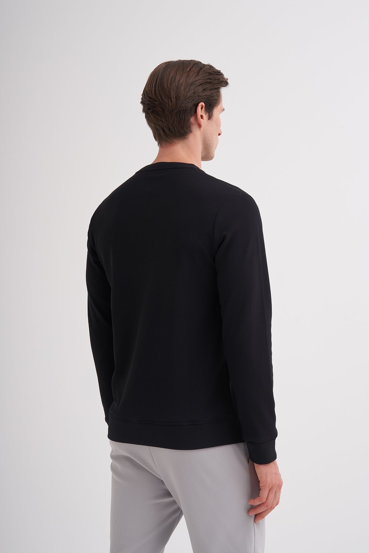 Slim Fit Vertical Jersey Fabric Sweatshirt
