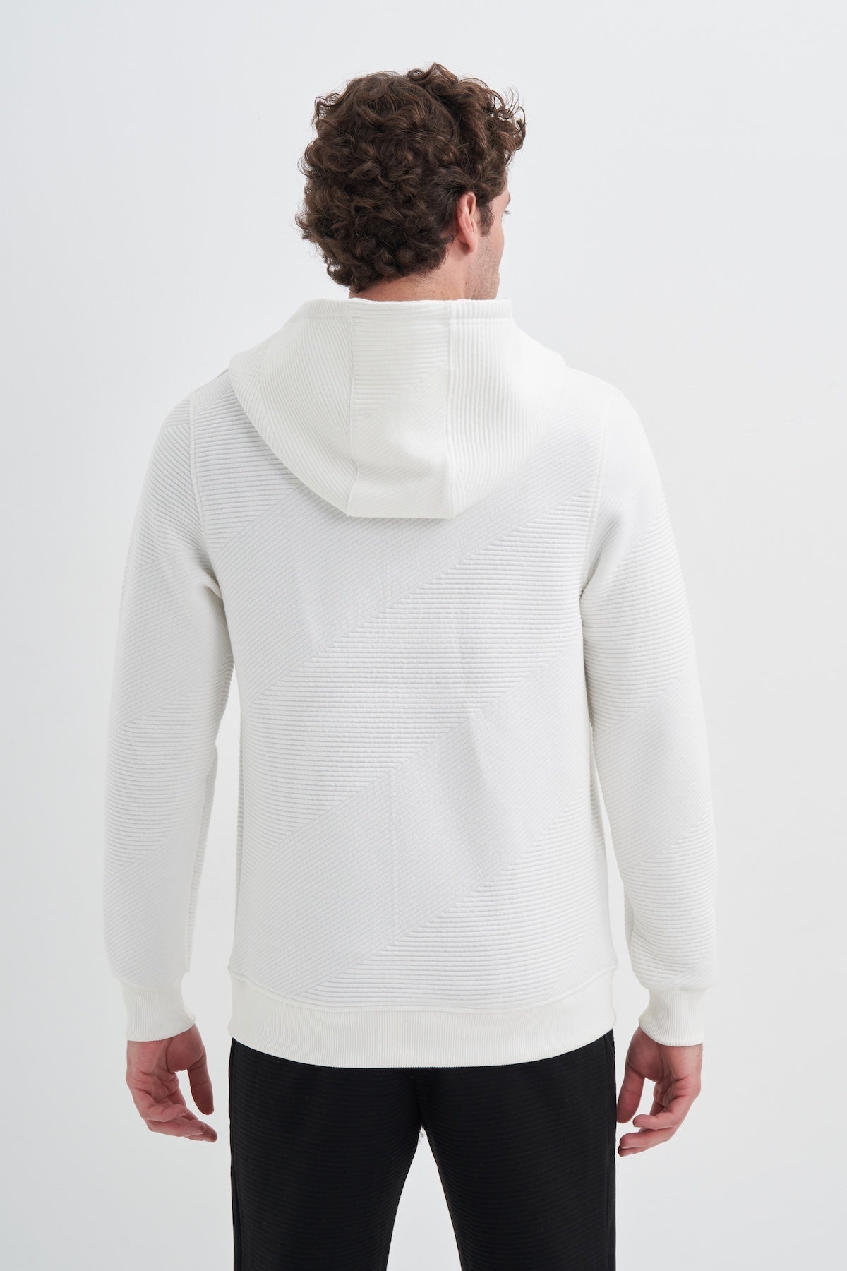 Ottoman Cotton Regular Fit Zip Hooded Jacket