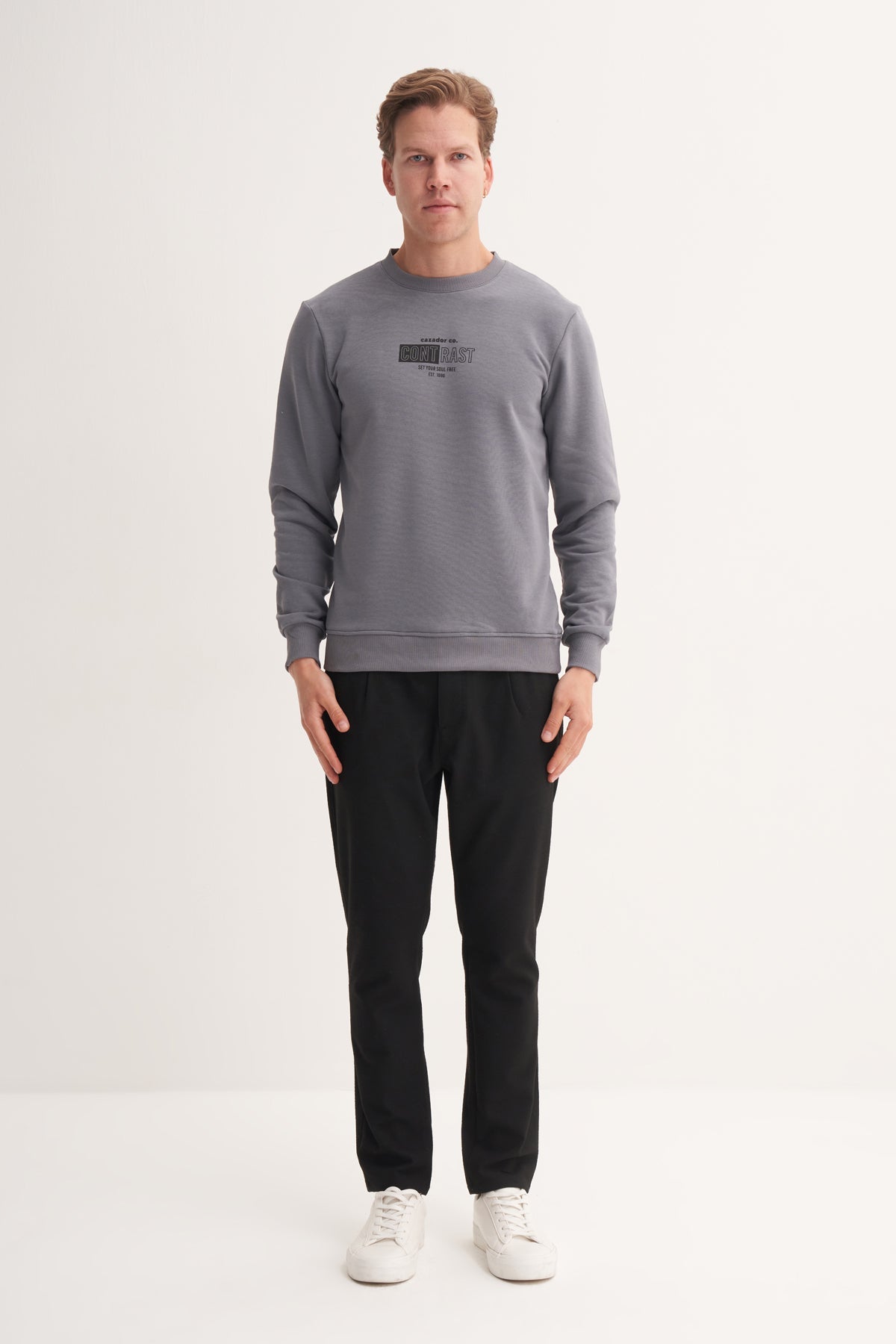 Slim Fit Seasonal Chill Contrast Sweatshirt