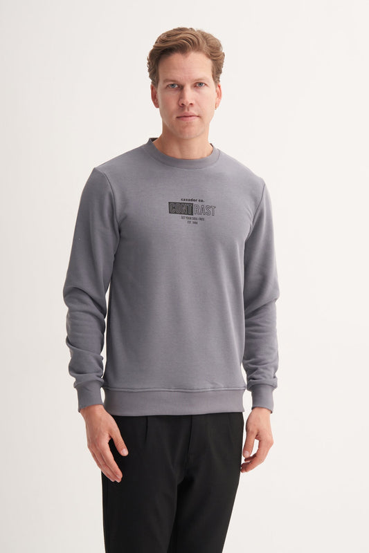 Slim Fit Seasonal Chill Contrast Sweatshirt