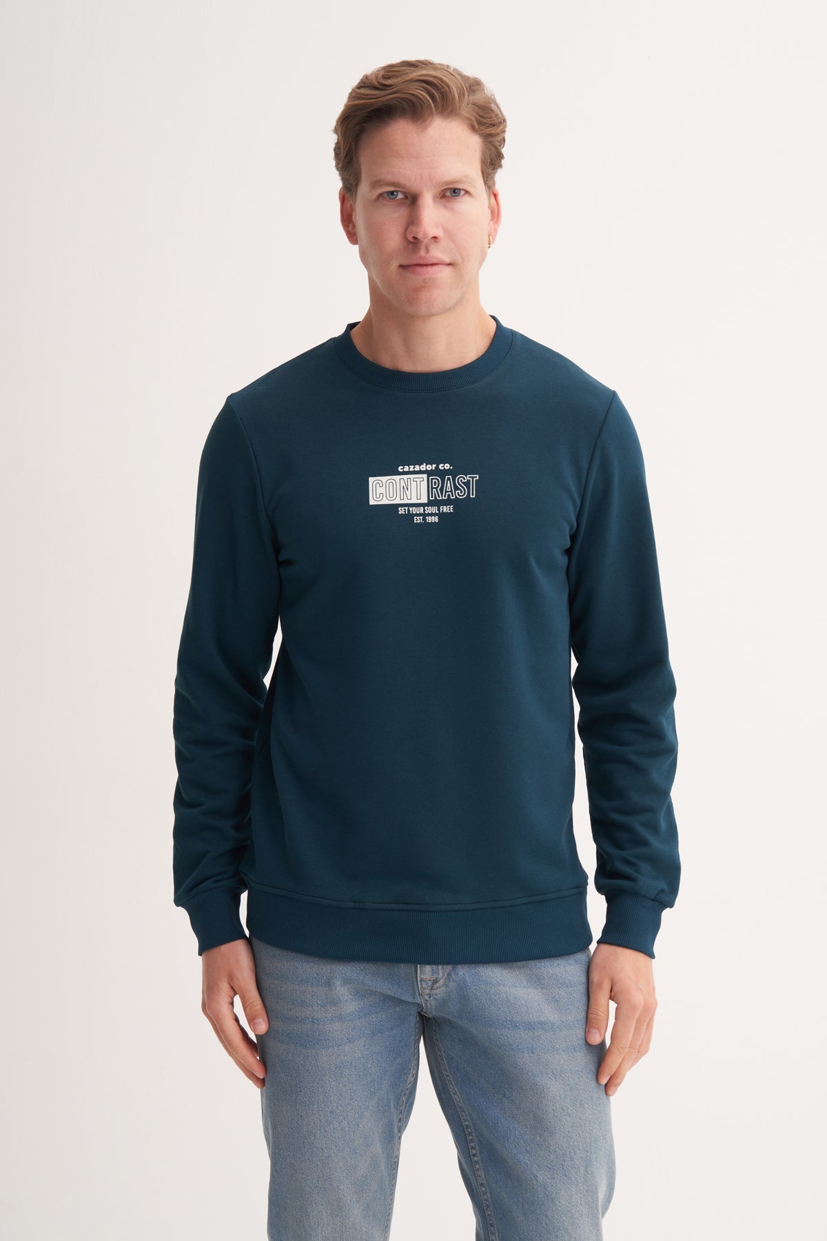 Slim Fit Seasonal Chill Contrast Sweatshirt