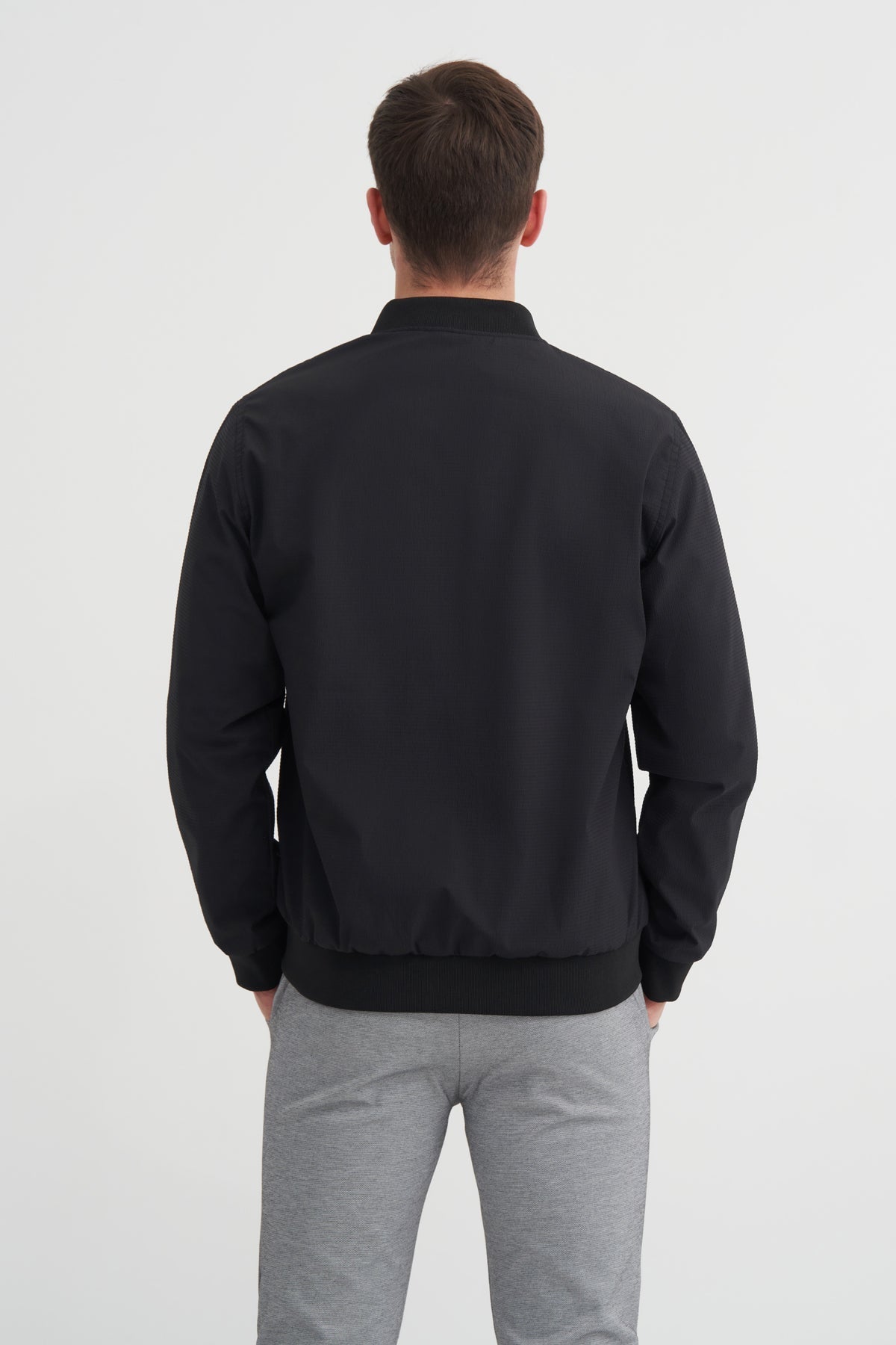Regular Fit College Collar Woven Jacket
