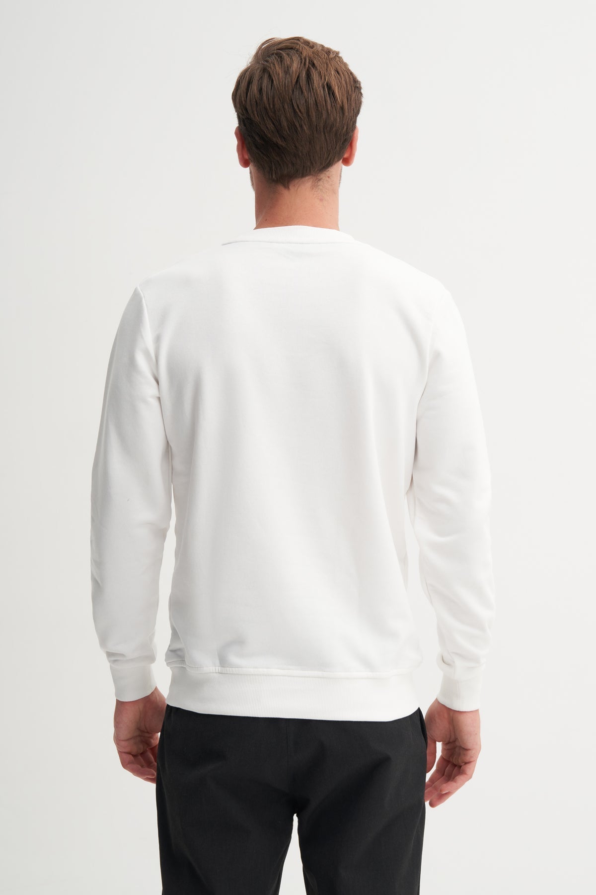 Cotton Blend Seasonal 3 Thread Slim Fit Sweatshirt