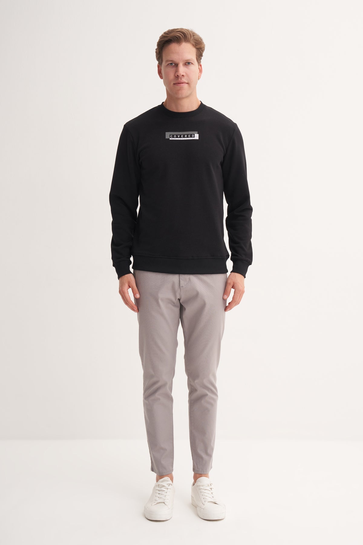 Cotton Blend Seasonal 3 Thread Slim Fit Sweatshirt