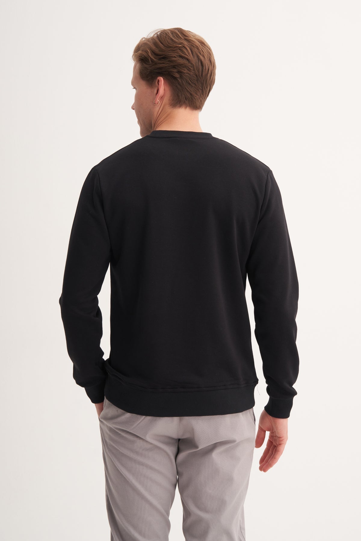 Cotton Blend Seasonal 3 Thread Slim Fit Sweatshirt