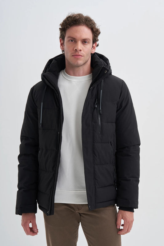 Hooded Puffer Outerwear Polyester Shell Regular Fit Jacket
