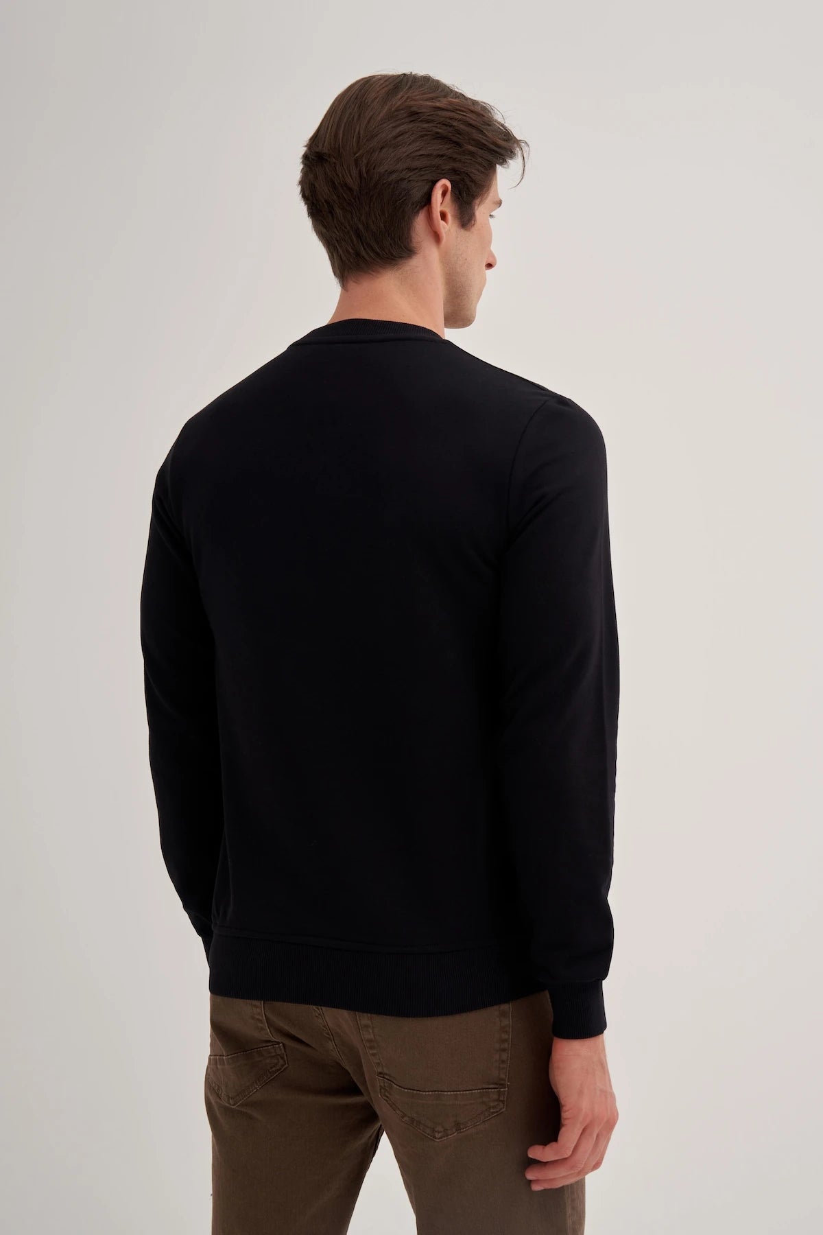 Printed Cotton Blend Slim Fit Sweatshirt