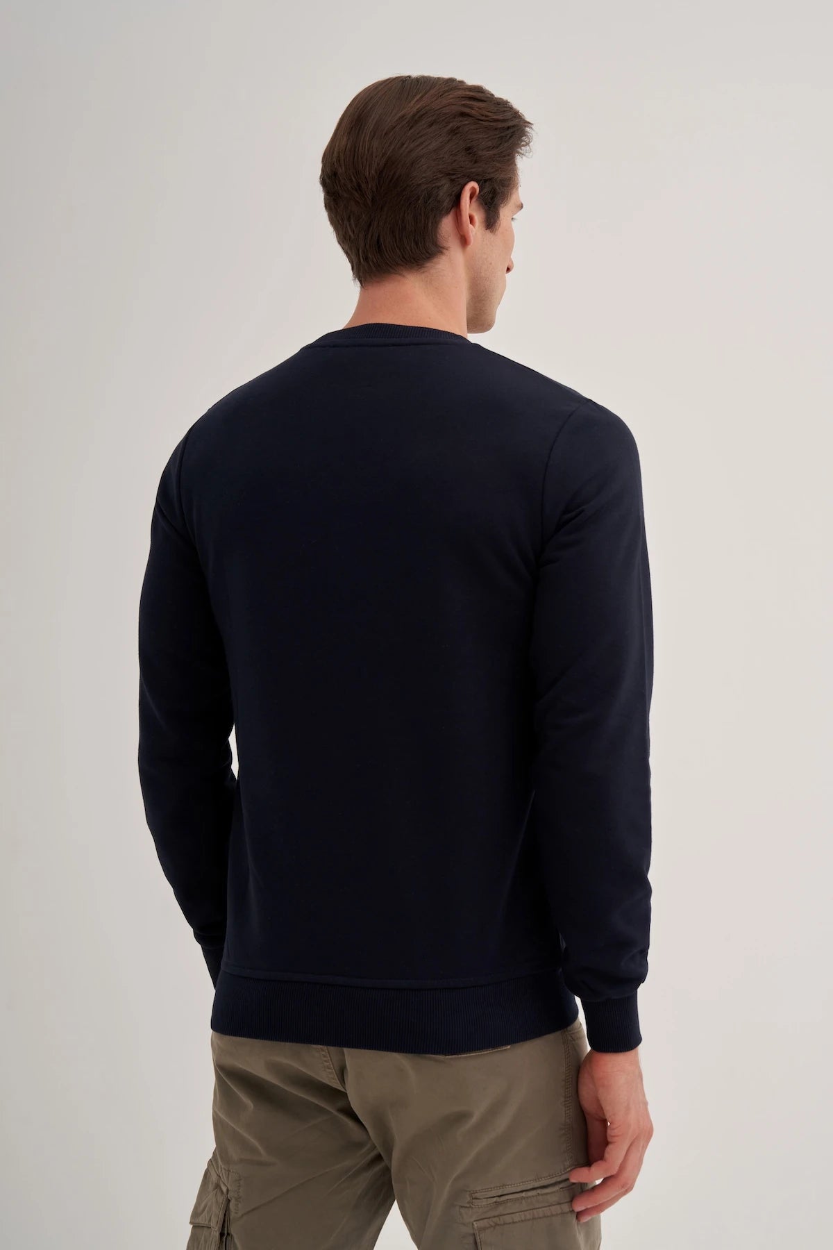 Printed Cotton Blend Slim Fit Sweatshirt